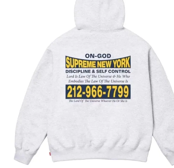 S HOODED Black&Grey Sapphire FW24 GOD SWEATSHIRT M XL L ON 0925